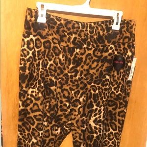 Tiger print wide leg pants